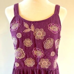 Embroidered High-Low A-Line Dress